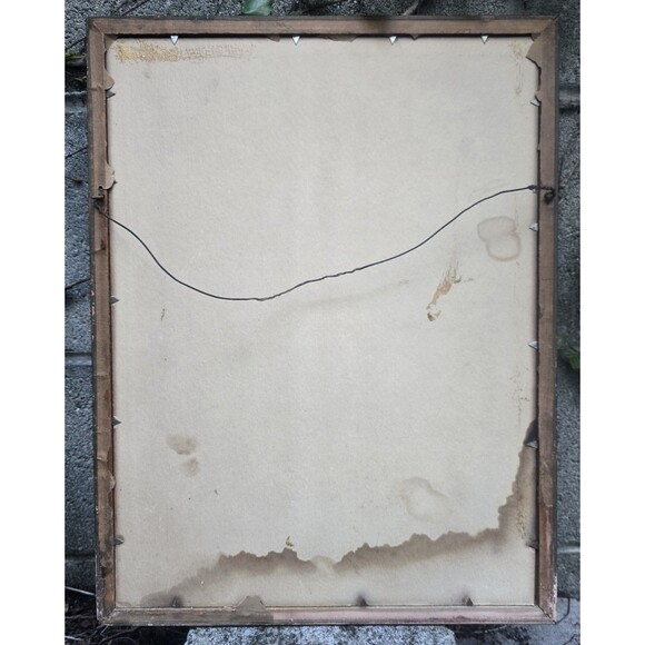 1920s Immaculate Heart Of Mary O. Voelkel Framed Lithograph 17"x13" - Picture 5 of 5